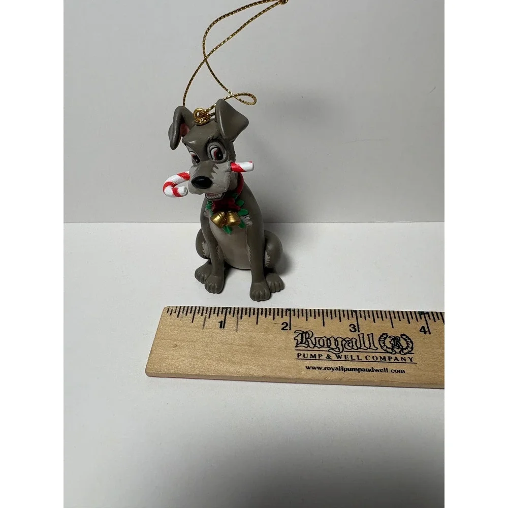 Disney Lady and the Tramp Tramp Christmas Ornament with Candy Cane & Box 028908